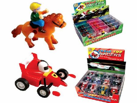 TABLE TOP RACERS FUN WIND UP TOYS FORMULA 1 CAR HORSE RACING KIDS GIFT XMAS TOY (HORSE)