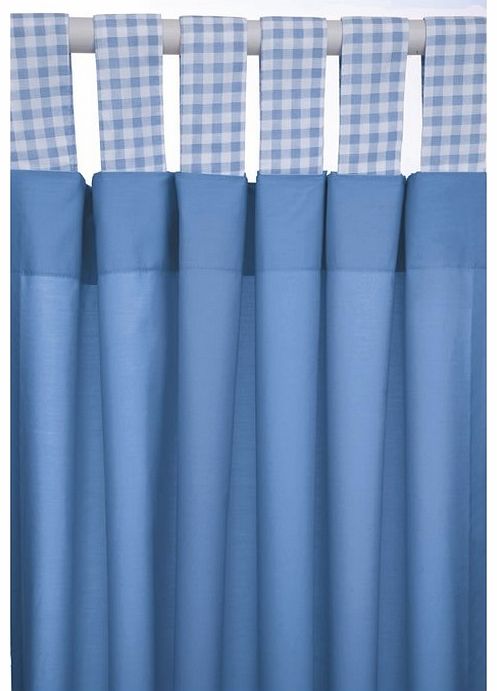 baroo Tab Top Curtain-Blue Gingham (2013) BL-CURT