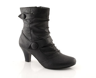Ankle Boot With Button Trim - Junior