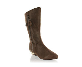 Casual Mid High Boot With Tassel Trim