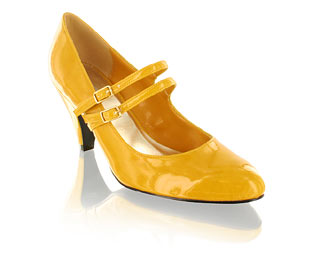 Barratts Fabulous Patent Court Shoe With Double Strap Buckle Detail