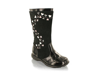 Barratts Fun Patent Boot With Embroidery Detail