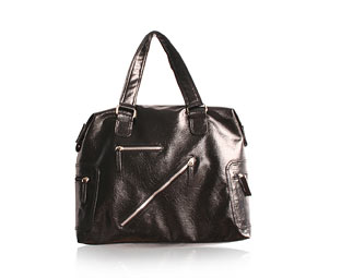 Barratts Funky Patent Shoulder Bag With Zip Detail