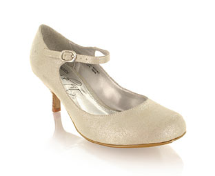 Barratts Funky Wide Fit Mary Jane Court Shoe With Sparkle Detail
