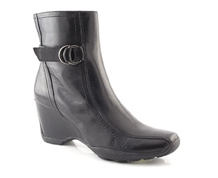 Barratts Leather Ankle Boot With Strap Trim