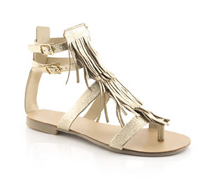 Barratts Leather Gladiator With Frill Trim