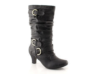 Barratts Mid High Boot With Buckle Trim - Sizes 1-2