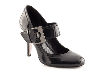 Patent Mary Jane With Oversized Buckle