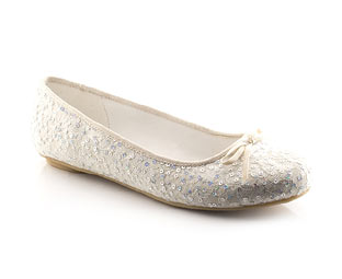 Barratts Sequin Ballerina With Bow Trim