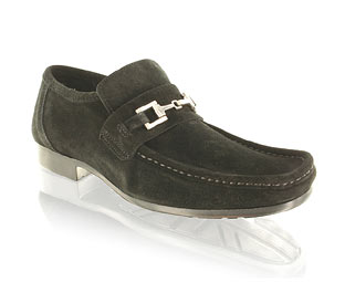 Barratts Smart Suede Loafer With Metal Bar Detail