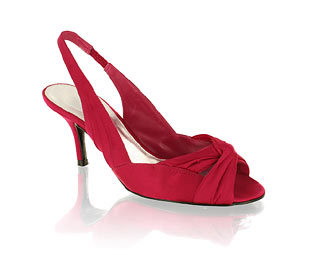 Striking Slingback Sandal With Ruche Detail - Size 1 -2
