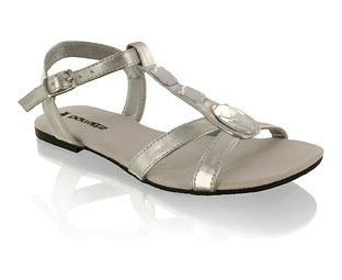 Barratts Stunning Silver Gem Sandal