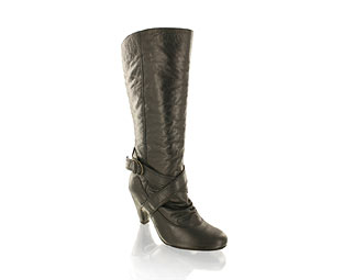 Stunning Slouch Boot with Buckle and Strap Feature