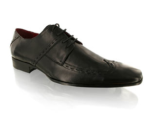 Barratts Traditional Square Toe Formal Shoe With Toe Cap Brogue Detail