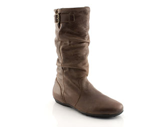 Barratts Trendy Leather Mid High Boot - Junior