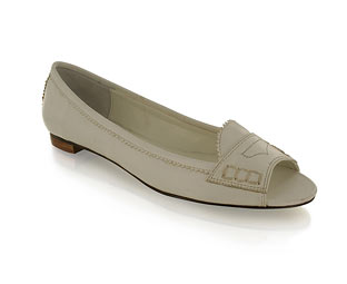 Barratts Unusual Peep Toe Casual Shoe With Stitch Detail