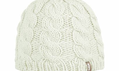 Ladies Barts Sabine Cable Knit Beanie. White
