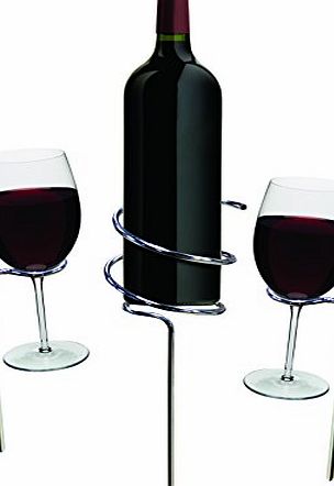 Basily Wine Stake Set - holds your wine and glasses in the ground, prevents from spilling and breaking.