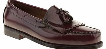 mens bass burgundy layton tassel shoes