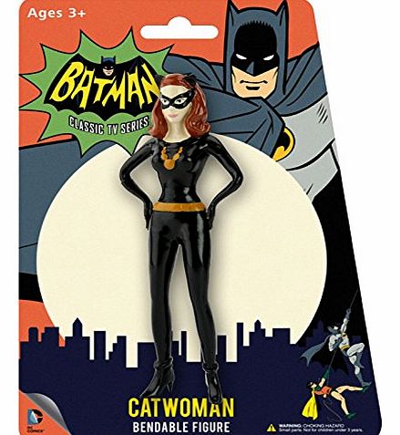 Batman 1966 Classic TV Series Catwoman 5 1/2-Inch Bendable Figure
