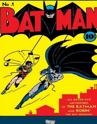 Batman Childrens Gloss Black Framed Poster Featuring Batman And Robin Vintage Comic Cover 61x91.5cm