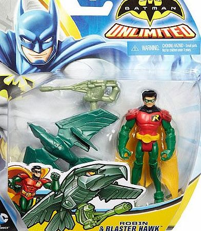Batman Unlimited Figure - Robin and Blaster Hawk