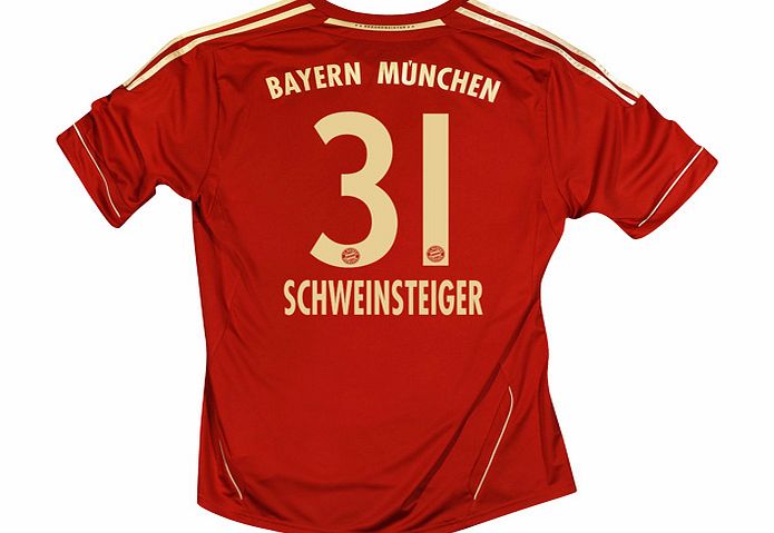 Bayern Munich Adidas 2011-12 Bayern Munich Home Shirt (Schweinsteiger