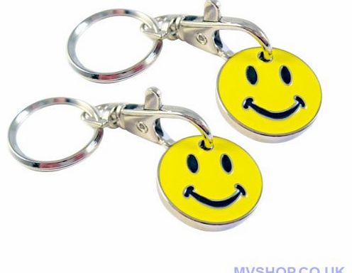 2 x SMILEY TROLLEY COIN