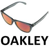 OAKLEY Frogskins Sunglasses - Black/Pos Red Iridum 03-210