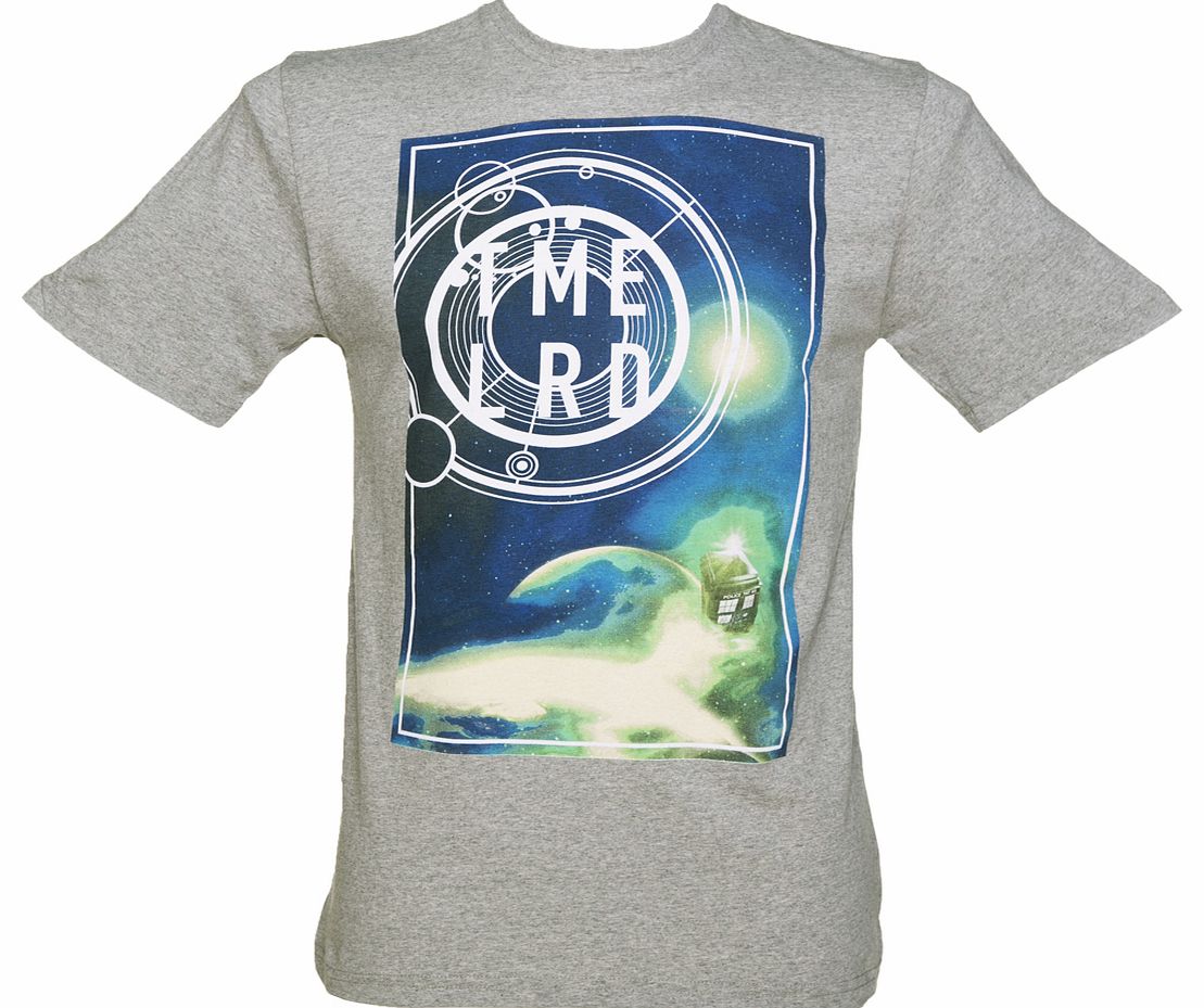Mens Grey Marl Cosmic Time Lord Doctor Who