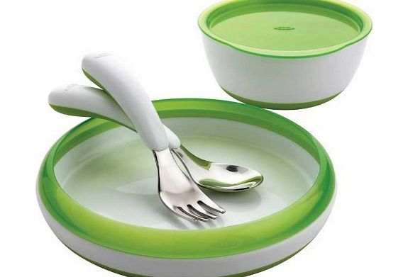 BBY4ALL OXO Tot Safe And Convenient 4-Piece Feeding Set Designed For Children 12 Months And Older - Green