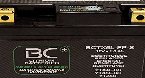 BC Lithium Batteries BCTX5L-FP-S LiFePO4 Motorcycle Battery