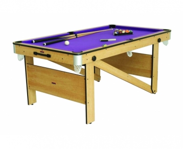 6 Rolling, Lay Flat Pool Table