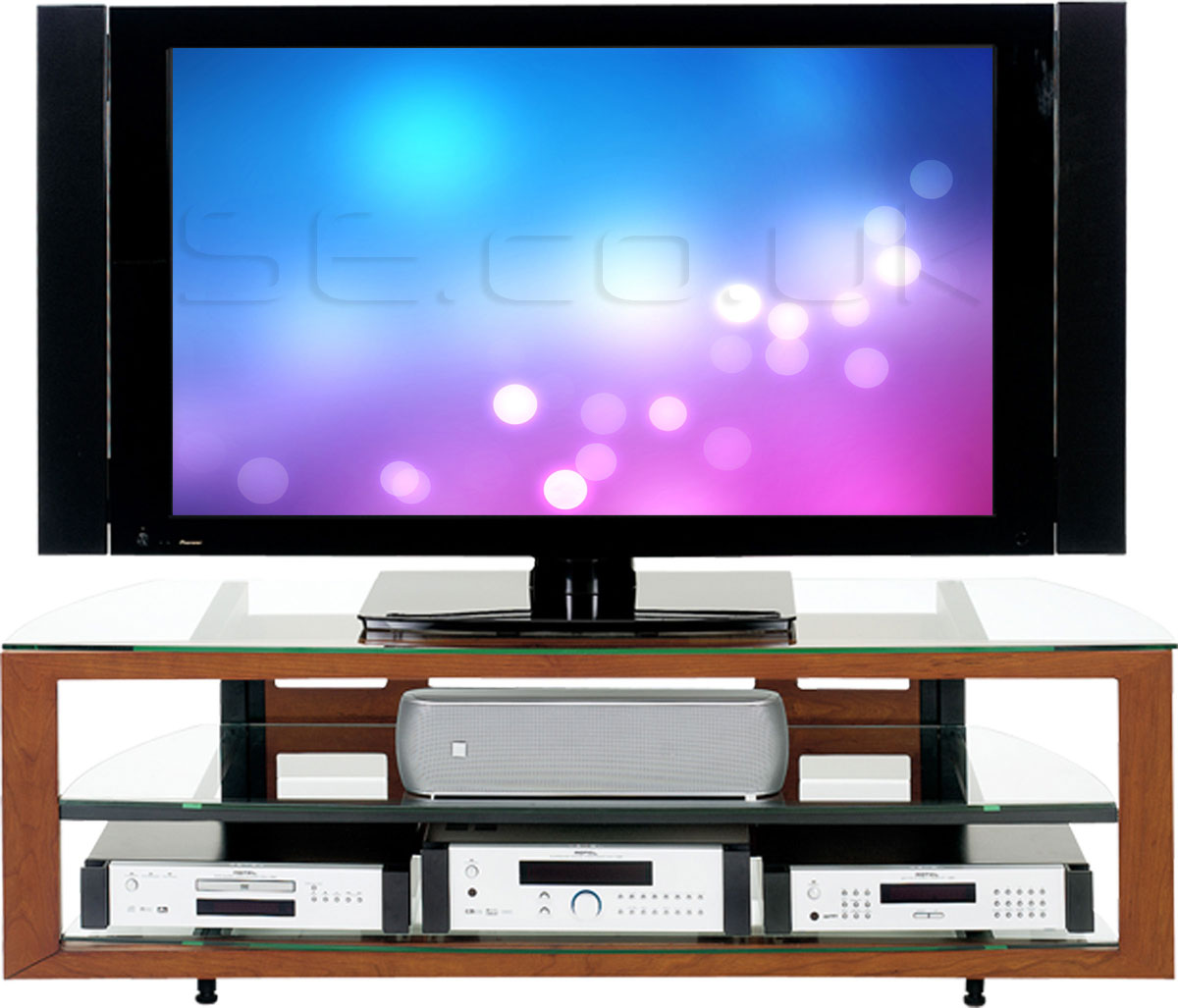 Deploy 9629 Cherry LED and LCD TV Stand