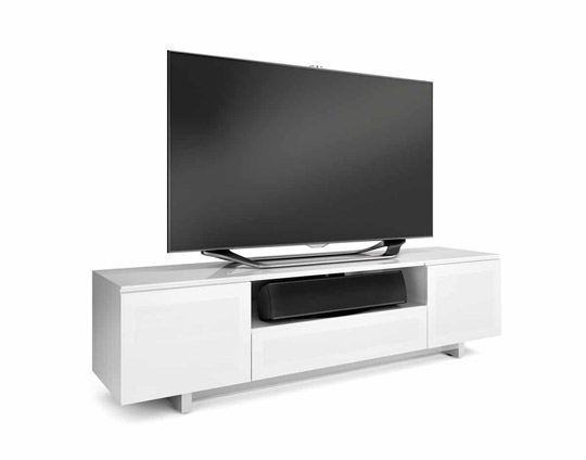 Nora 8239-S Gloss White Slim TV Cabinet