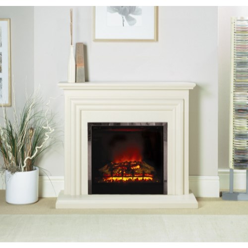 Be Modern Group Be Modern Carina Cream Electric Fireplace Suite