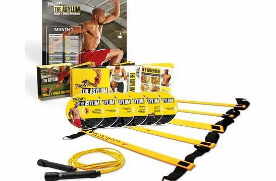 Beachbody Insanity The Asylum 30 Day Sports Training DVD Programme (with Agility Ladder and Speed Rope) - Multicoloured