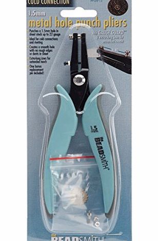 Beadsmith Metal Hole Punch Pliers W/Guage Guard amp; Replacement Pin 1.5mm (1/16)