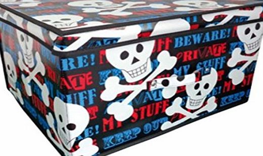 Beamfeature Jumbo Folding Keep Out Kids Room Tidy Toy Storage Box Chest Trunk with Lid