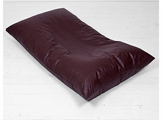 Faux Leather Brown Pet Dog Cat Bed Floor Cushion Bean Bag Beanbag with Filling