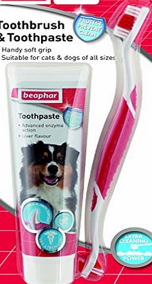 Beaphar Toothbrush and Toothpaste Kit, 100g