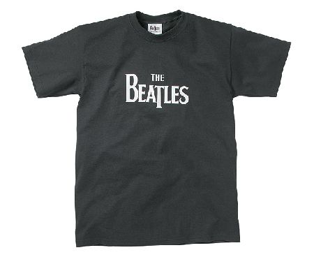 beatles Black Logo T Shirt - Medium 40inch