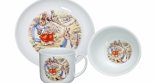 Beatrix Potter Peter Rabbit China Set, 3-Piece
