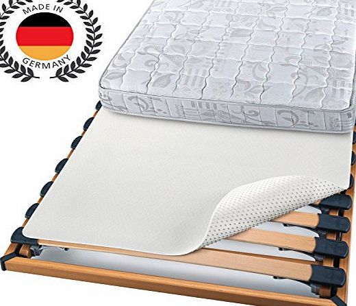 Beautissu Bed Slat Mattress Protection - Underlay 90x200 cm Rubber pimpled backing - Colour White