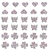 Beauty For Nails Nail Art Nail Art Hologram Nail Sticker Butterfly Heart