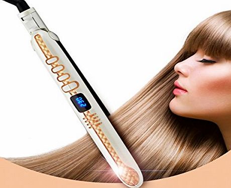 Beauty Nymph 2 In 1 Multi-Function Ceramic Hair Straightener Flat Iron Hair Curler Professional Salon Anion Straight Hair