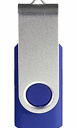BeautyStyle 32GB Chip USB 2.0 Memory Storage Stick Flash Swivel Drive For Computer Laptop (32G blue)