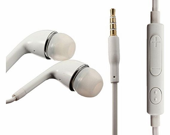 BeautyStyle In-Ear Remote amp; Mic Handsfree Headphones Earphones Earplug For iPhone 6 5s 4s Samsung Galaxy S3 S4 S5 Note 3 Nokia LG etc (White#1)