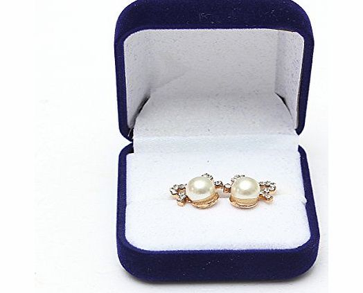 BeautyStyle Luxury Velvet Large Earring Cufflinks Jewelry Display Box Case Storage Xmas gift