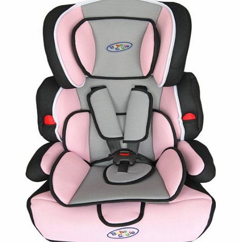 Deluxe Group 1 2 3 Childs Car and Booster Seat (Pink)